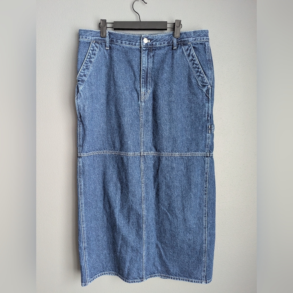 Madewell women's dark wash denim skirt size 31 18x36